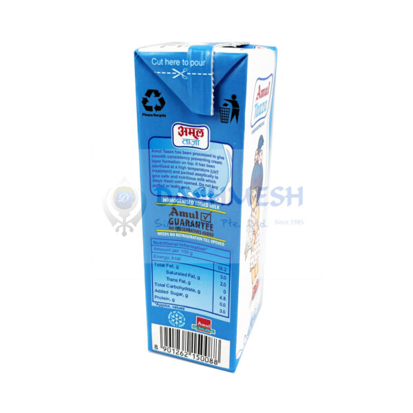 Amul Taaza UHT Milk 200ml & 30x200ml (Carton) - Image 3