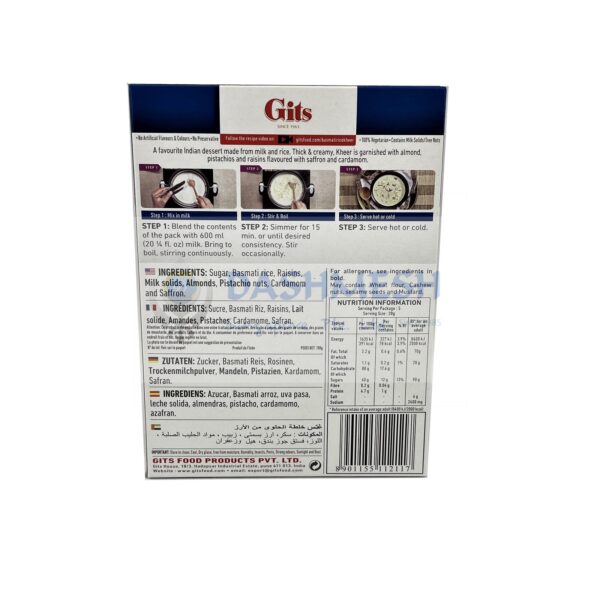 Gits Basmati Kheer Rice Mix 100g - Image 2
