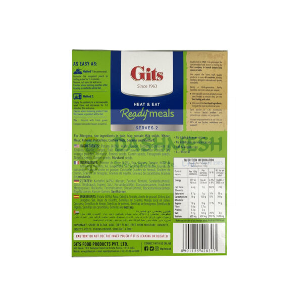 Gits Aloo Raswala Ready to Eat 300g - Image 2