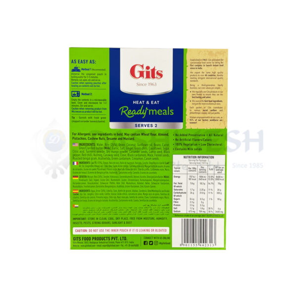 Gits Masala Rice Ready to Eat 265g - Image 2