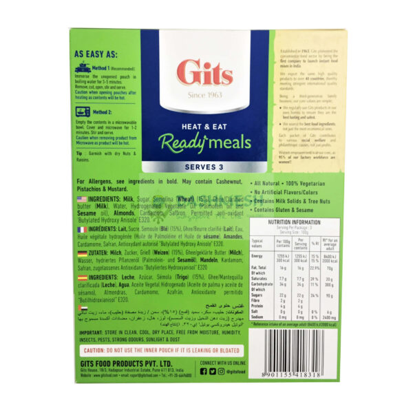 Gits Suji Halwa Ready to Eat 300g - Image 2