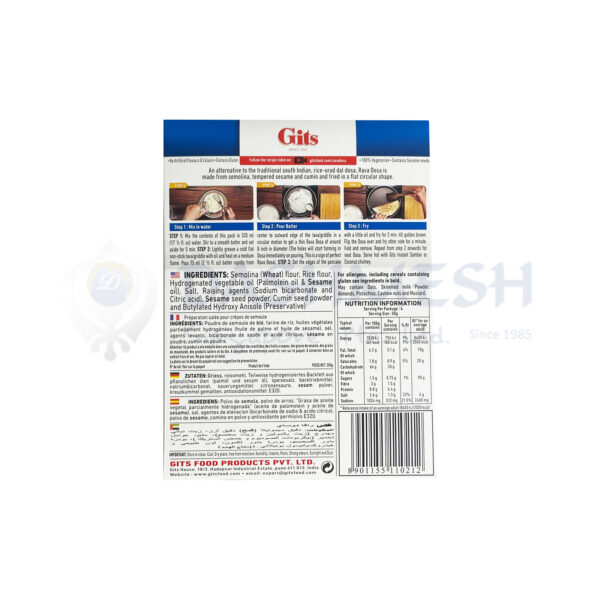 Gits Rava Dosai Mix 200g - Image 2