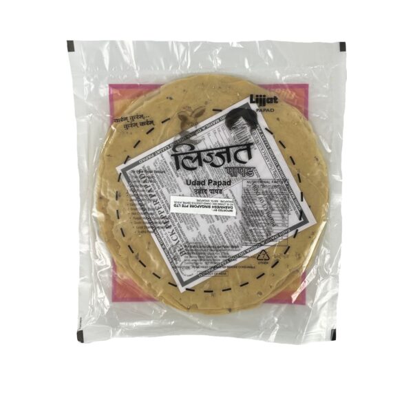 Lijjat Udad Papad (Black Pepper) 200g