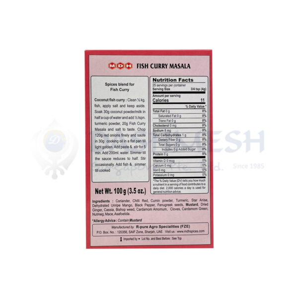 MDH Fish Curry Masala 100g - Image 2