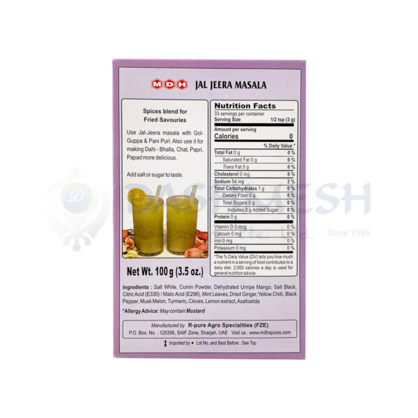 MDH Jal Jeera Masala 100g - Image 2