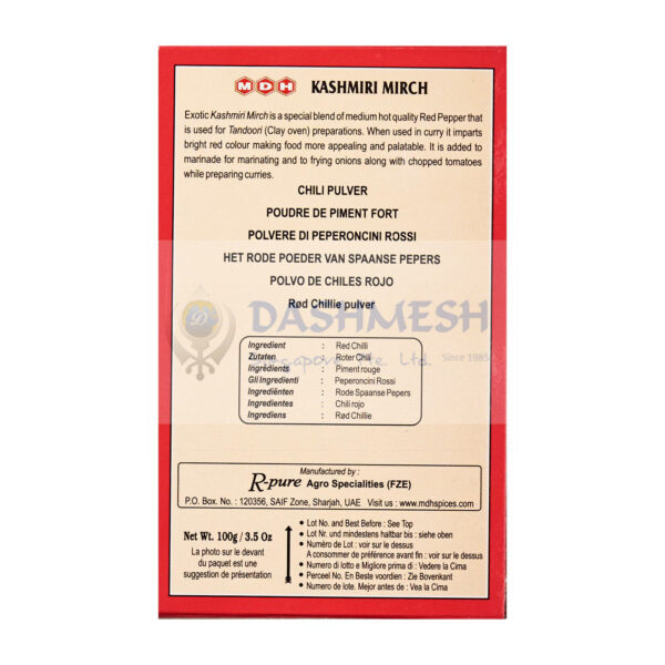 MDH Kashmiri Mirch 100g - Image 2