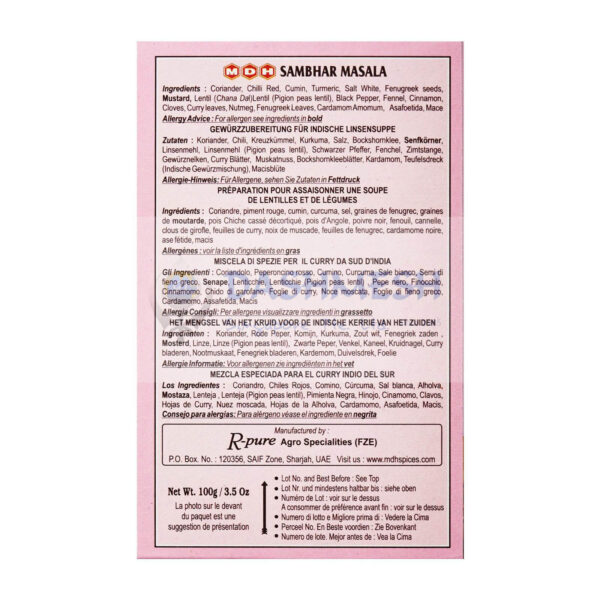 MDH Sambar Masala 100g - Image 2