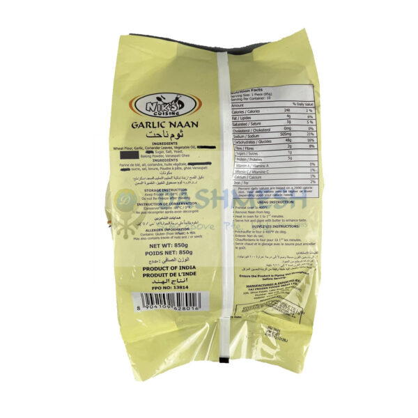 Niks Garlic Naan - 10s, 850g - Image 2