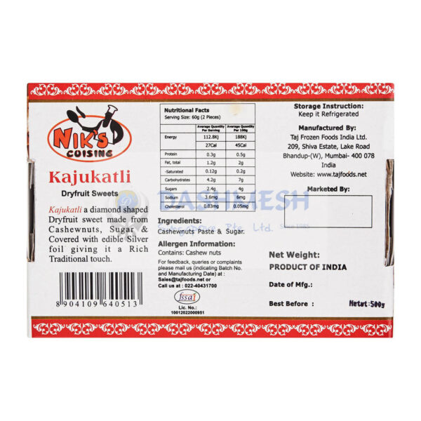 Niks Kaju Katli 500g - Image 2