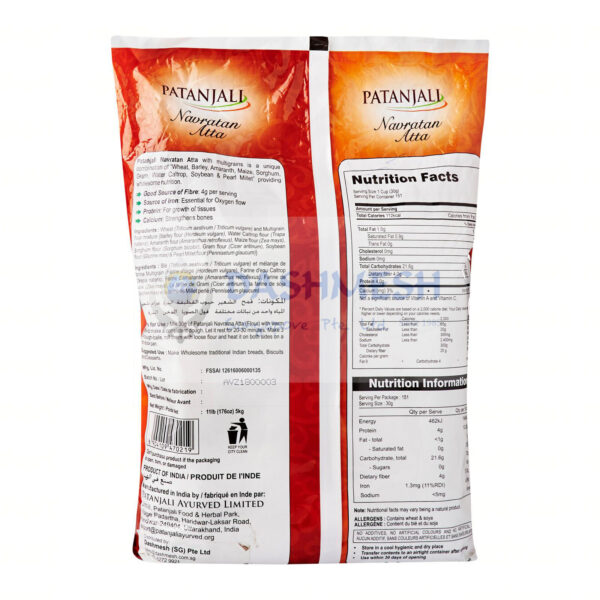 Patanjali Navratan Atta 5Kg - Image 2